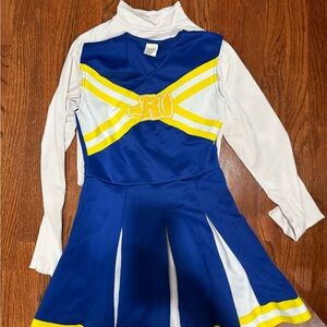 Cheerleader Costume in Blue and Yellow